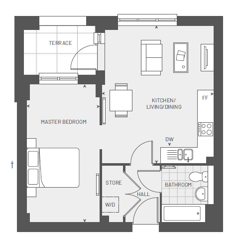 The Bow Deboss floorplan
