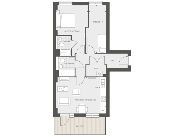 The Dewater floorplan