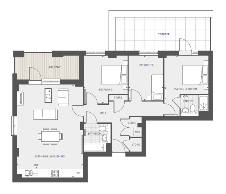 The Heron Deboss floorplan
