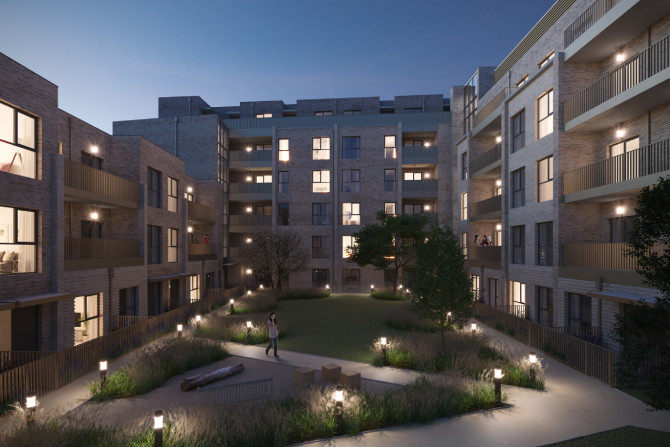 North Seven Holloway Courtyard Night