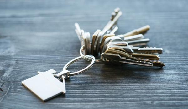 Set of Keys with house keychain